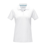 Women’s piqué organic cotton GOTS polo shirt, 180 g/m², Elevate NXT white colour