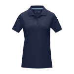 Women’s piqué organic cotton GOTS polo shirt, 180 g/m², Elevate NXT navy-blue colour