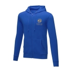 Men’s cotton hoodie, 240 g/m², Elevate Essentials blue colour