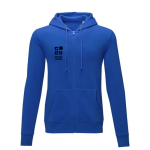 Men’s cotton hoodie, 240 g/m², Elevate Essentials blue colour