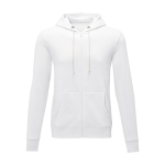 Men’s cotton hoodie, 240 g/m², Elevate Essentials white colour