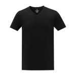 Men’s V-neck cotton t-shirt, 160 g/m², Elevate Life black colour