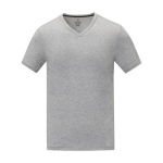 Men’s V-neck cotton t-shirt, 160 g/m², Elevate Life grey colour