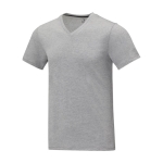 Men’s V-neck cotton t-shirt, 160 g/m², Elevate Life grey colour