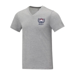 Men’s V-neck cotton t-shirt, 160 g/m², Elevate Life grey colour