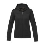 Women’s sports polyester jacket, 245 g/m², Elevate Life black colour