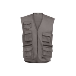 Polyester and cotton gilet, 200 g/m2, THC PIXEL grey colour first view