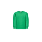 Children's polyester sweatshirt, 300 g/m2 military green colour first view