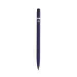 Recycled aluminium pen with inkless eraser blue colour