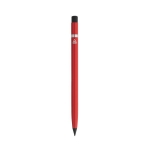 Recycled aluminium pen with inkless eraser red colour