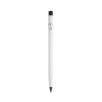 Recycled aluminium pen with inkless eraser white colour