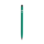 Recycled aluminium pen with inkless eraser green colour