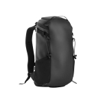 Waterproof 600D RPET PC backpack, padded, 14” black colour fourth view