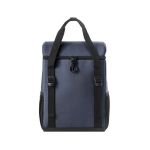 Padded thermal backpack made of RPET with straps, 16L blue colour first view