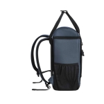 Padded thermal backpack made of RPET with straps, 16L blue colour third view