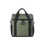 Robust thermal bag made of RPET with main compartment, 11L dark green colour first view