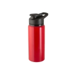 Recycled aluminium sports bottle with flip top, 660ml red colour