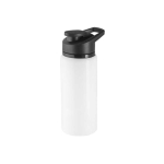 Recycled aluminium sports bottle with flip top, 660ml white colour