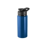 Recycled aluminium sports bottle with flip top, 660ml navy-blue colour