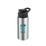 Recycled aluminium sports bottle with flip top, 660ml main view