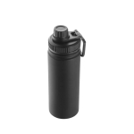 Aluminium bottle with handle and plastic cap, 570ml black colour third view