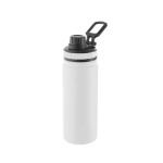 Aluminium bottle with handle and plastic cap, 570ml white colour