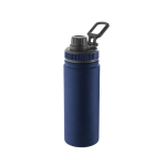 Aluminium bottle with handle and plastic cap, 570ml navy-blue colour