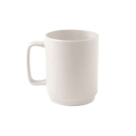 Matte finish ceramic mug with large handle, 330ml off white colour first view