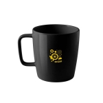 Ceramic mug with glossy finish, 450ml black colour image with logo 2