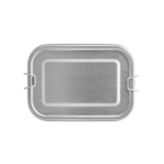 Recycled stainless steel lunch box, 750ml matt silver colour first view