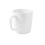 White ceramic mug with handle and glossy finish, 450ml white colour