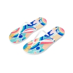 Slippers with sublimation on the sole white colour image with logo