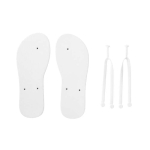 Flip-flops with sublimation on the sole white colour third view