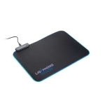 Non-slip gaming mouse pad with lighting modes black colour image with logo