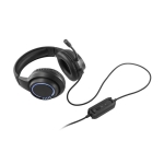 Extendable gaming headphones with lighting and mic black colour fourth view