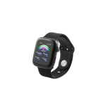 Waterproof smartwatch with integrated HryFine app black colour eighth view