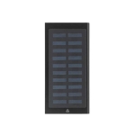 Aluminium power bank with solar panel & flashlight, 8000 mAh black colour first view