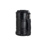 Flashlight with powerful lamp and handle on the side black colour