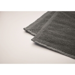 SEAQUAL® towel made of recycled polyester, 500 g/m2 grey colour fifth photographic view