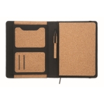 Foldable cork notebook and ballpoint pen, A5 beige colour second view