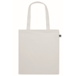 Cotton tote bag with long handles, fairtrade, 140 g/m2 white colour second view