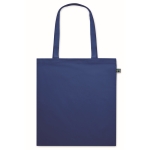 Cotton tote bag with long handles, fairtrade, 140 g/m2 royal blue colour second view