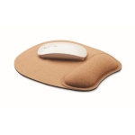 Ergonomic cork mouse pad with non-slip base beige colour second view