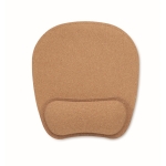 Ergonomic cork mouse pad with non-slip base beige colour third view