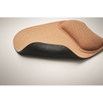 Ergonomic cork mouse pad with non-slip base beige colour sixth photographic view