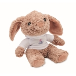 Bunny plush toy with white sweatshirt white colour main view