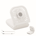 Foldable fan for desk or mobile phone with 4 modes white colour