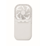 Foldable fan for desk or mobile phone with 4 modes white colour fourth view