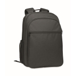 Laptop backpack made of RPET with cooling compartment, 15'' black colour