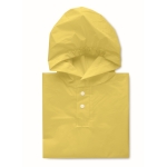 Children's raincoat made of PEVA with hood and button closure yellow colour